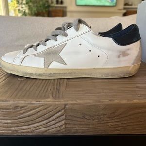 Golden goose white and navy